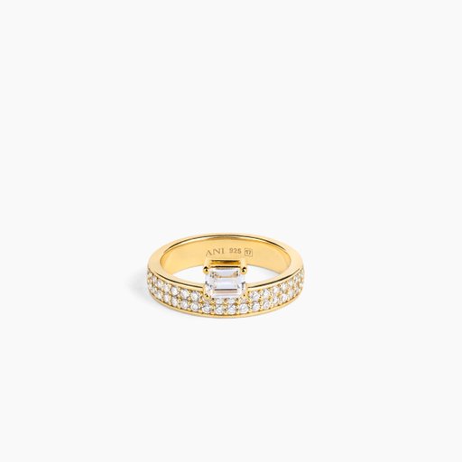 Dubbel ring i förgyllt äkta silver Dubbel ring i förgyllt äkta silver