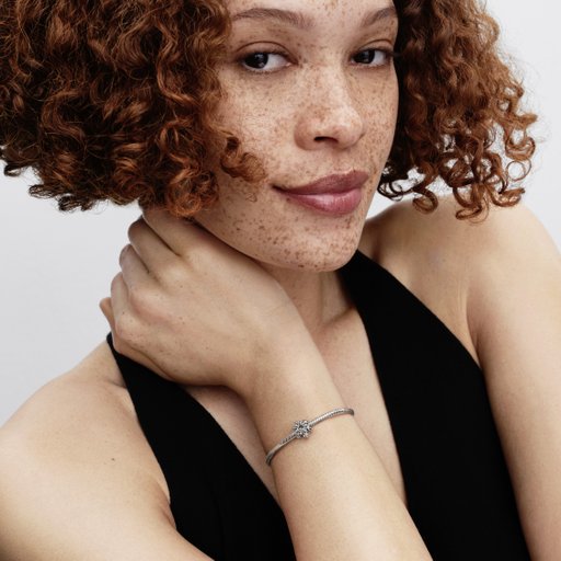 Berlock i äkta silver snöflinga