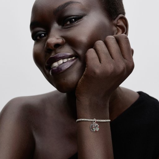 Berlock i äkta silver med julkrans