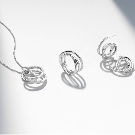 Spirale halsband i äkta silver