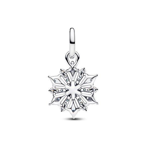 Berlock i äkta silver med hängande snöflinga