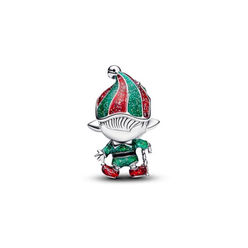 Berlock i äkta silver med en tomtenisse