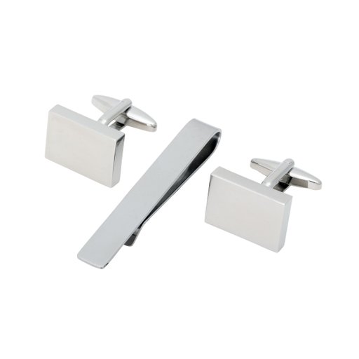 Set manchettknappar i stål