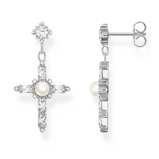 Örhängen med hängande kors