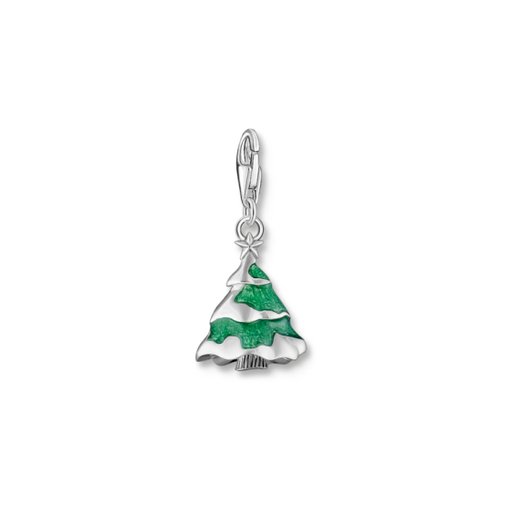 Berlock i äkta silver med julgran