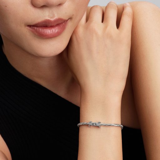 Berlock i äkta silver med text