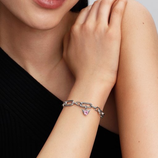 Berlock i äkta silver med hjärta och vingar