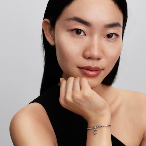 Berlock i äkta silver med två hjärtan