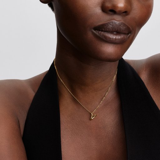 Förgyllt halsband med organiskt hjärta