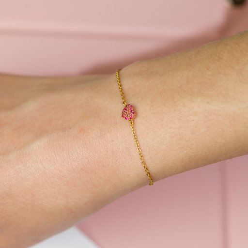 Armband Heart i förgyllt äkta silver