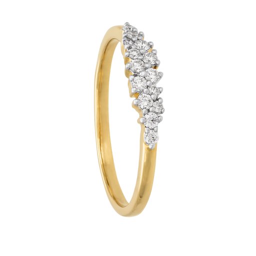 Diamantring i 18K guld