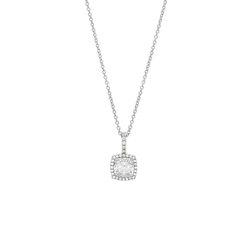 Halsband i äkta silver med glittrande hängsmycke