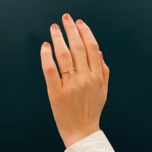 Ring med labbodlad diamant Electra