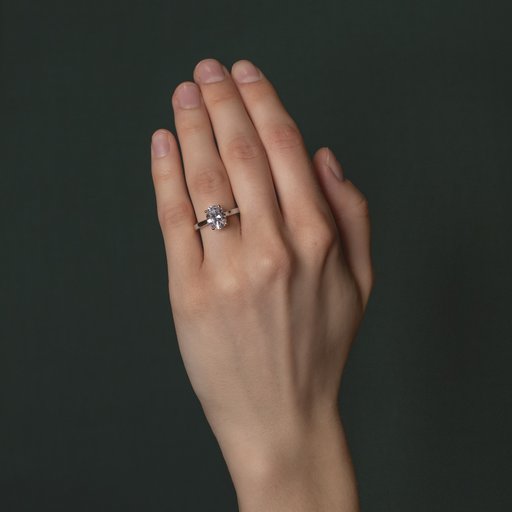 Ring med labbodlad diamant Electra