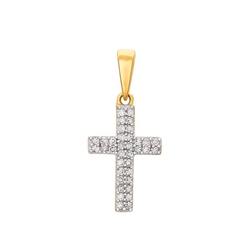 Diamathänge i 18K guld - Kors
