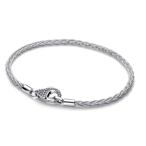 Armband i äkta silver med pavélås 19 cm