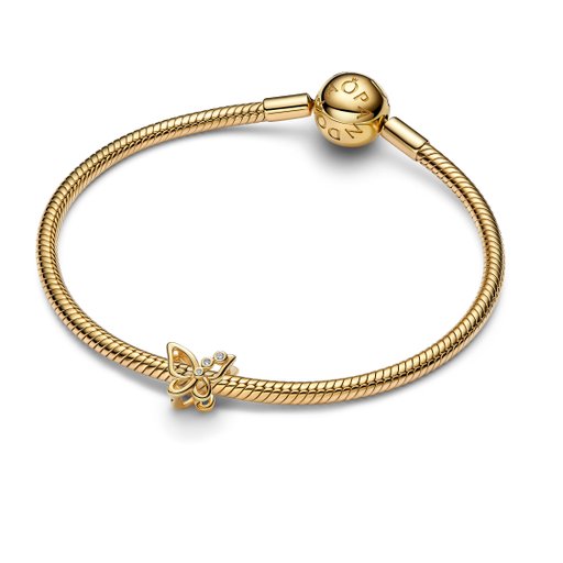 Förgylld berlock med fjäril