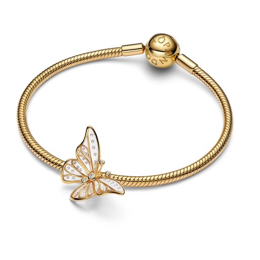 Förgylld berlock med stor fjäril