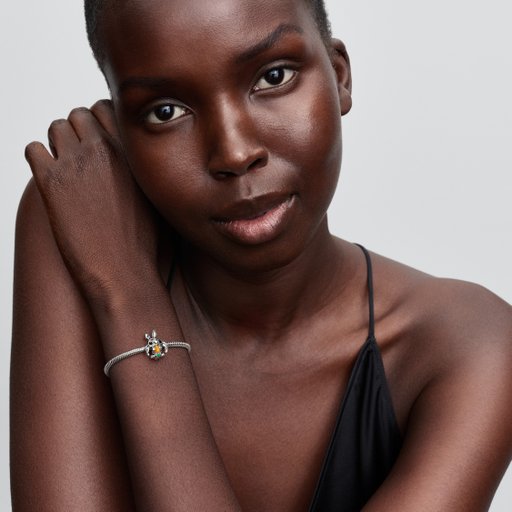 Berlock i äkta silver med Stitch som påskhare