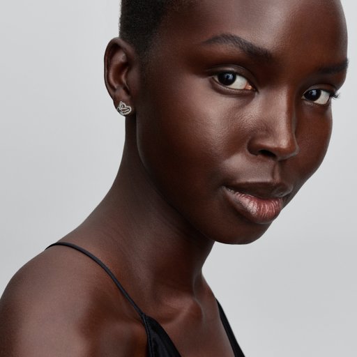 Örhängen i äkta silver med hjärtan och fjärilar