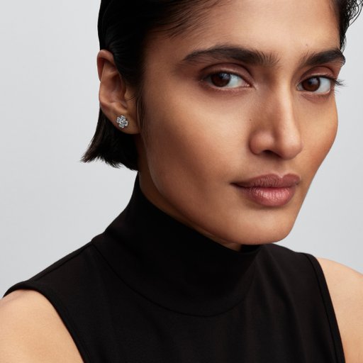 Örhängen i äkta silver med fyrklöver