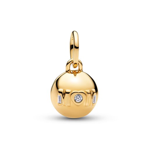 Förgylld berlock med en kula