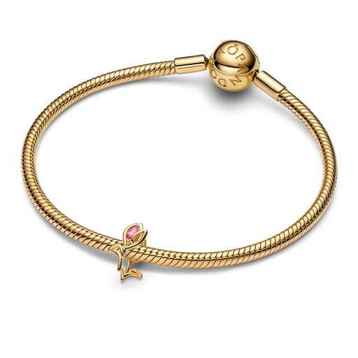 Förgylld berlock med en tulpan