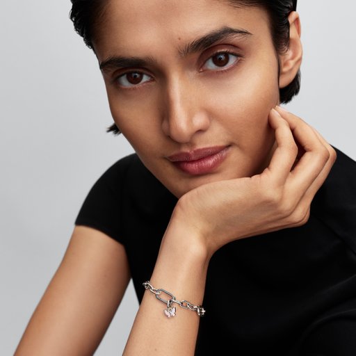 Berlock i äkta silver med liten fjäril