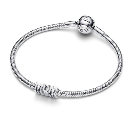 Berlock i äkta silver med texten MUM