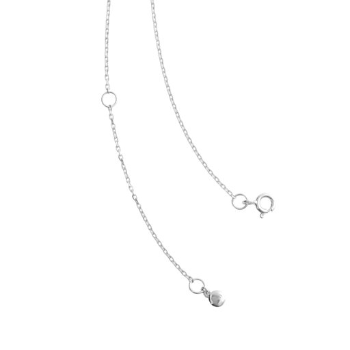 Halsband i äkta silver med päronformade stenar