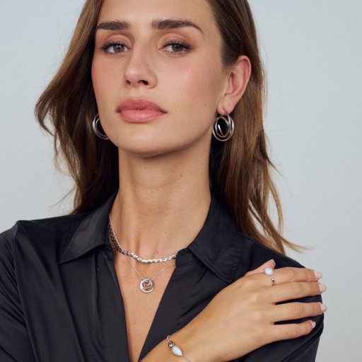 Heartbeat halsband i äkta silver