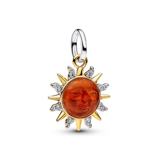 Berlock i äkta silver med en hängande sol