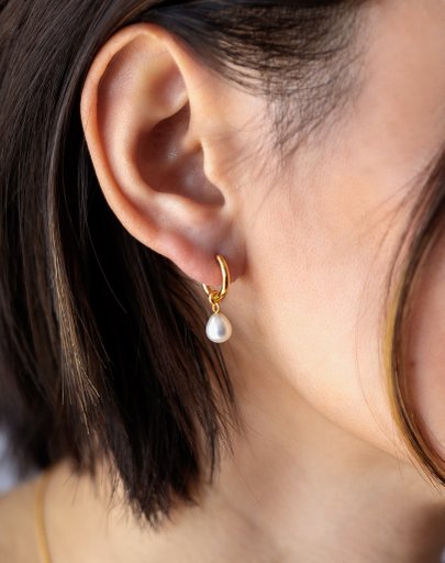 Örhängen Treasure Single Pearl