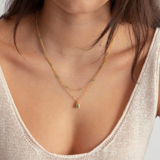 Halsband Santa Monica Grön Onyx