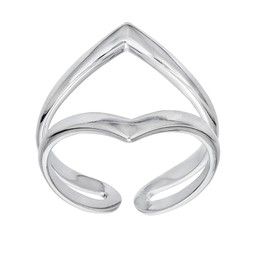 Ring i äkta silver v formad