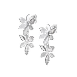 Örhängen i äkta silver med blomma