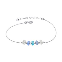Armband i äkta silver med blå kristaller