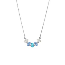Halsband i äkta silver med blå kristaller