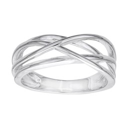 Slät ring i äkta silver med mönster Slät ring i äkta silver med mönster