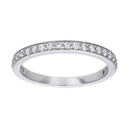 Alliansring i äkta silver med kubisk zirkonia