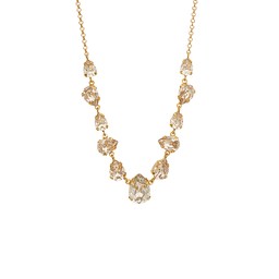 Halsband med kristall i äkta silver