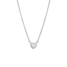 Halsband i äkta silver hjärta
