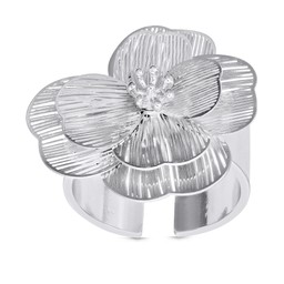 Ring GLOW i mässing med blomma