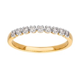 Diamantring i 18K guld - Alliansring