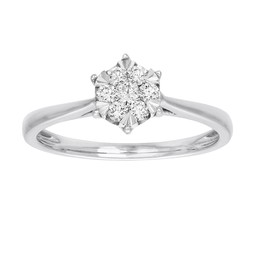 Diamantring i 18K guld med flera diamanter