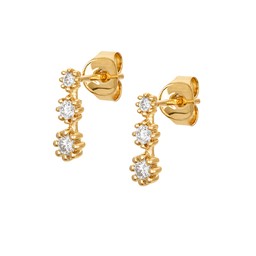 Diamantörhängen i 18K guld - Trestensörhängen