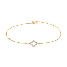 Diamantarmband i 18K guld - Fyrklöver Diamantarmband i 18K guld - Fyrklöver