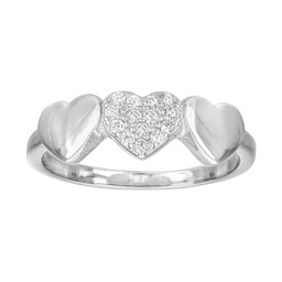 Ring i äkta silver med hjärtan Ring i äkta silver med hjärtan
