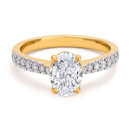 Ring med labbodlade diamanter Electra