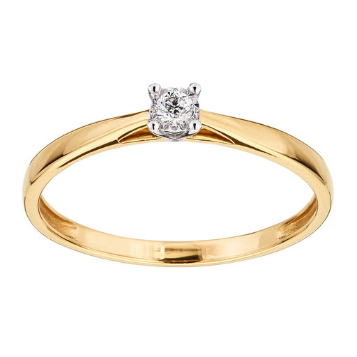 Diamantring i 18K guld